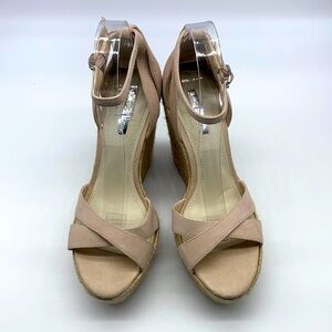 BCBGeneration - Molly Light Nude Pink Suede Strap  Espadrilles Size 8